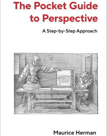 Book cover of The Pocket Guide to Perspective, A Step-by-Step Approach, with Albrecht Durer's woodcut of 'Man Drawing a Lute'. Published by ORO Editions.