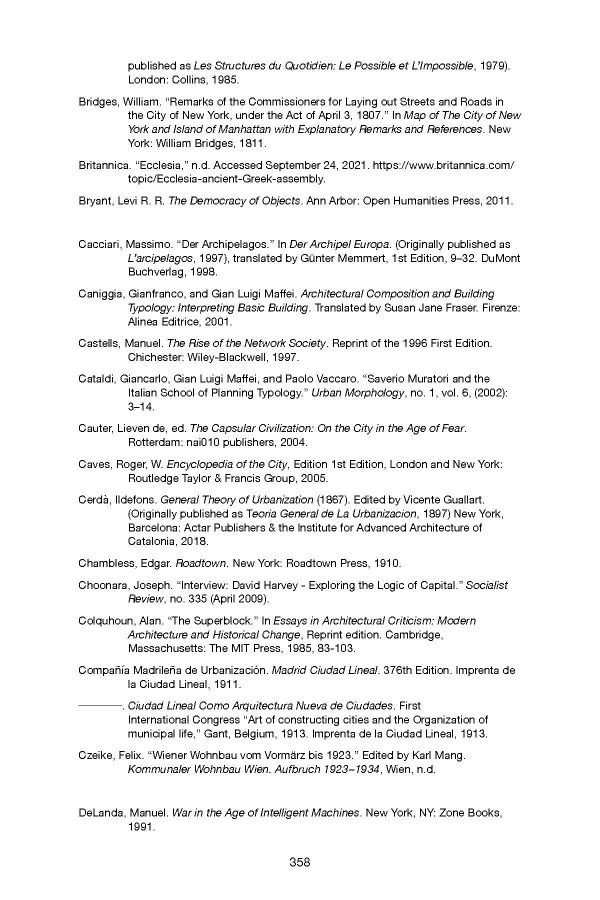 Cityscape with high rise buildings with misty orange sky, on cover of Peter Trummer's The City as a Technical Being, by ORO Editions.