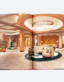 Book cover of Hotel Design, featuring a modern hotel 'Moxy', in Washington. Published by ORO Editions.