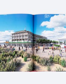 Book cover of Hotel Design, featuring a modern hotel 'Moxy', in Washington. Published by ORO Editions.