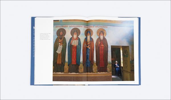 Book cover of Beloved Ukraine, Photographs by Paul Chesley, with a girl with long flowing hair wearing a floral headpiece. Published by ORO Editions.