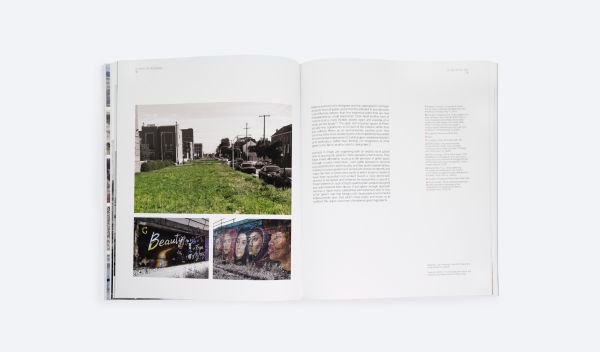 Circle of chapter headers on white cover of 'LA+ Beauty', by ORO Editions.