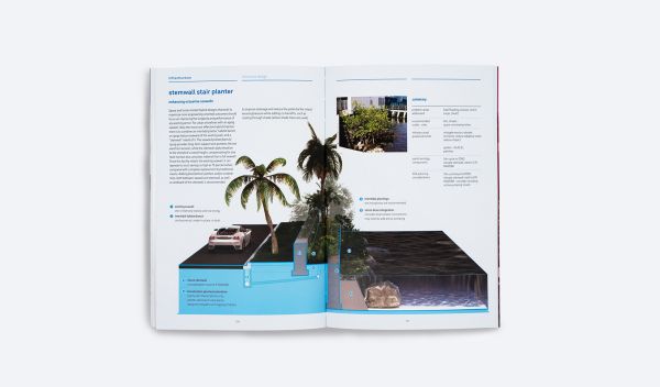 Book cover of Jeffrey Huber's Salty Urbanism: a design manual to address sea level rise and climate change for urban areas in the coastal zones, with person holding umbrella, wading through water in a city. Published by ORO Editions.