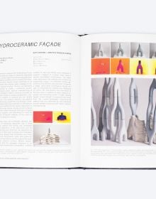 Book cover of Robotic Fabrication & Architectural Design, featuring a robot. Published by ORO Editions.