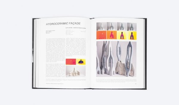 Book cover of Robotic Fabrication & Architectural Design, featuring a robot. Published by ORO Editions.