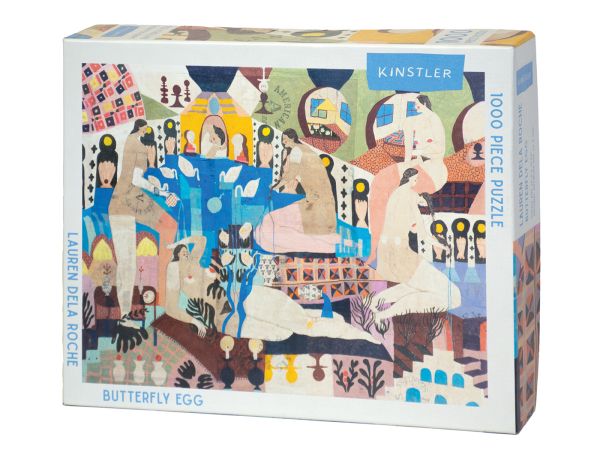 Puzzle box of Butterfly Egg: 1000 piece puzzle featuring a bold artwork. Published by Kinstler.
