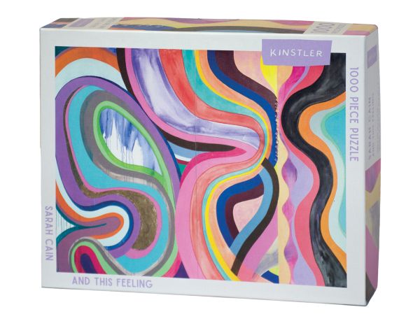 Box of and this feeling: 1000 piece puzzle; featuring a brightly-colored artwork. Published by Kinstler.