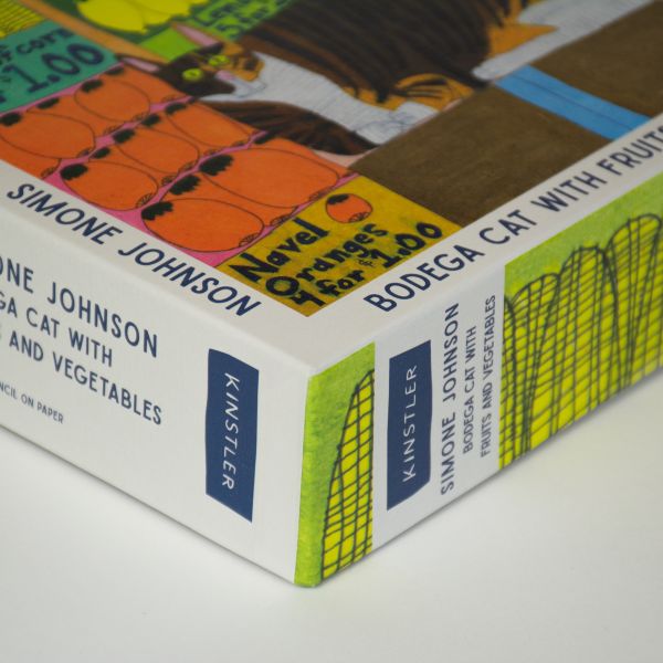 Puzzle box of Bodega Cat with Fruits and Vegetables: 1000 piece puzzle. Published by Kinstler.