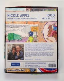 Puzzle box of Pakistani Truck Art (Homage to Jerry Saltz): 1000 piece puzzle. Published by Kinstler.