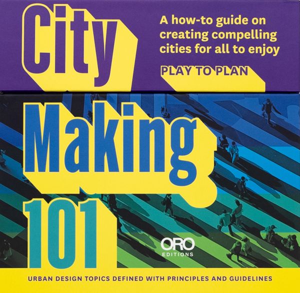 Activity box of City Making 101: Card Topics with Urban Design Guidelines. Published by ORO Editions.