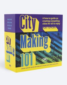 Activity box of City Making 101: Card Topics with Urban Design Guidelines. Published by ORO Editions.