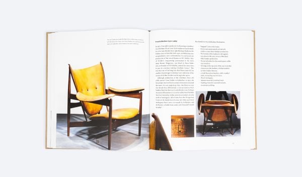 Book cover of Lost Danish Treasure, with a watercolour of Finn Juhl’s iconic Chieftain Chair. Published by ORO Editions.