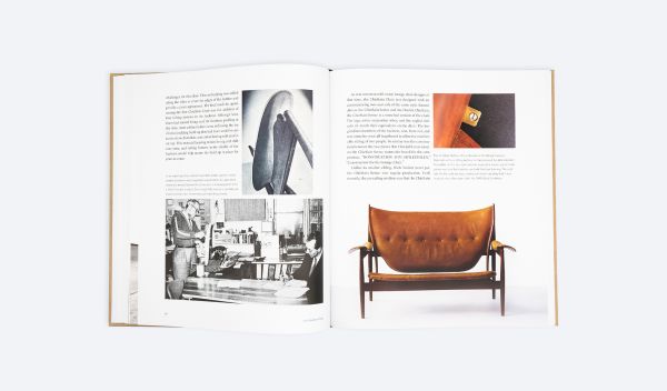 Book cover of Lost Danish Treasure, with a watercolour of Finn Juhl’s iconic Chieftain Chair. Published by ORO Editions.