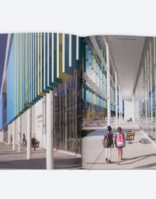 Book cover of Episodes in Public Architecture, with a sketch of interior building. Published by ORO Editions.