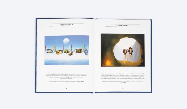 Book cover of #BIDENWON: The Art of Recovery, featuring an illustration of Joe Biden painting a large gold bird on top of a flagpole. Published by ORO Editions.