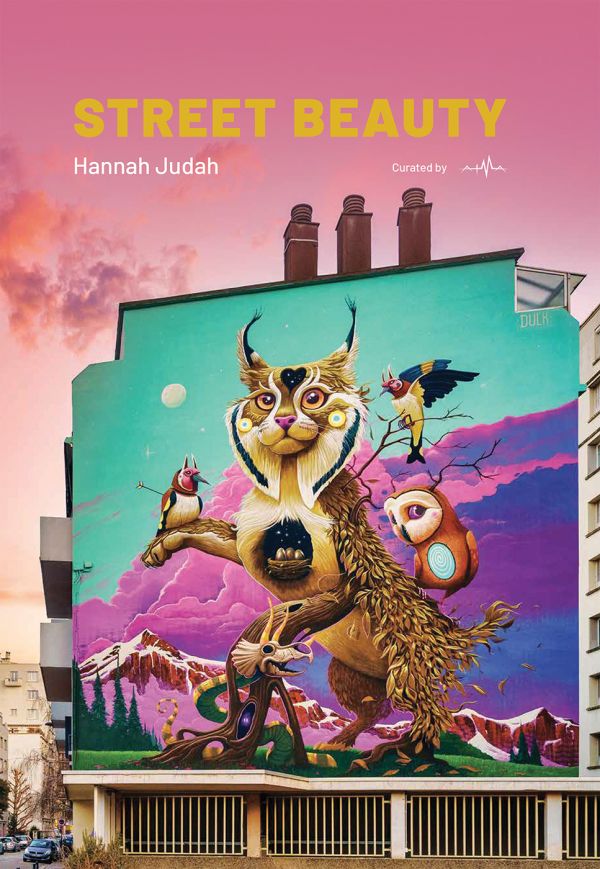 Book cover of Street Beauty, featuring a street art mural on wall of a caracal. Published by ORO Editions.