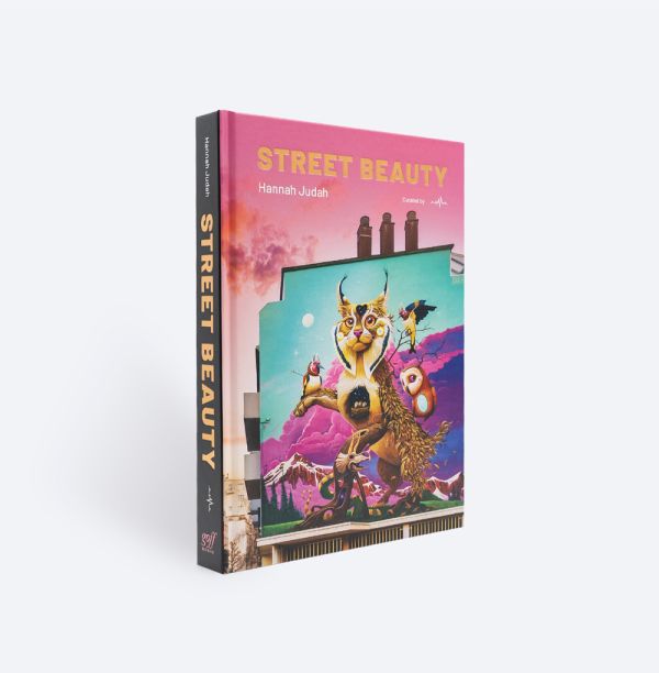 Book cover of Street Beauty, featuring a street art mural on wall of a caracal. Published by ORO Editions.