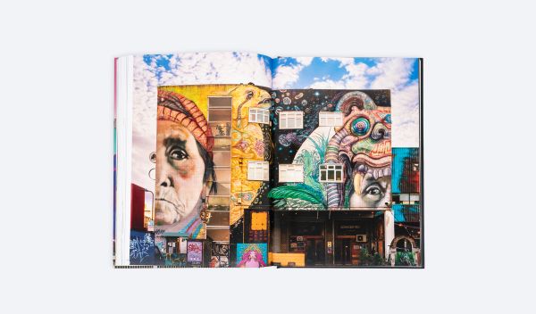 Book cover of Street Beauty, featuring a street art mural on wall of a caracal. Published by ORO Editions.