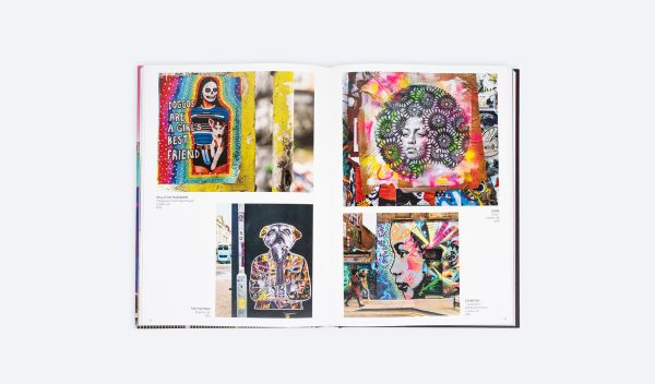 Book cover of Street Beauty, featuring a street art mural on wall of a caracal. Published by ORO Editions.