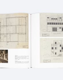 Book cover of Lawrence Kocher: American Architect, featuring a modern two story building. Published by ORO Editions.