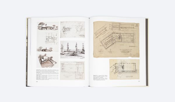 Book cover of Lawrence Kocher: American Architect, featuring a modern two story building. Published by ORO Editions.
