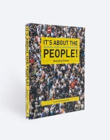 Book cover of It's About the People! Unlocking the Social Art of Architecture, featuring a large crowd of people looking in the same direction. Published by ORO Editions.