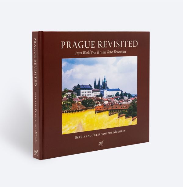 Book cover of Prague Revisited: From World War II to the Velvet Revolution; featuring a cityscape. Published by ORO Editions.