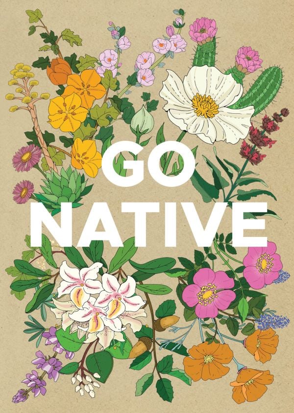Game box cover of Go Native; featuring flowers. Published by ORO Editions.