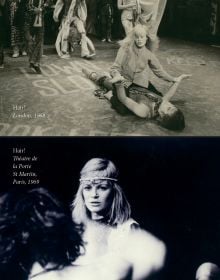 Book cover of The Real Rock Follies, The Great Girl Band Rip-Off of 1976, with Annabel Leventon, Gaye Brown and Diane Langton wearing silver dresses and platform shoes. Published by Pallas Athene.