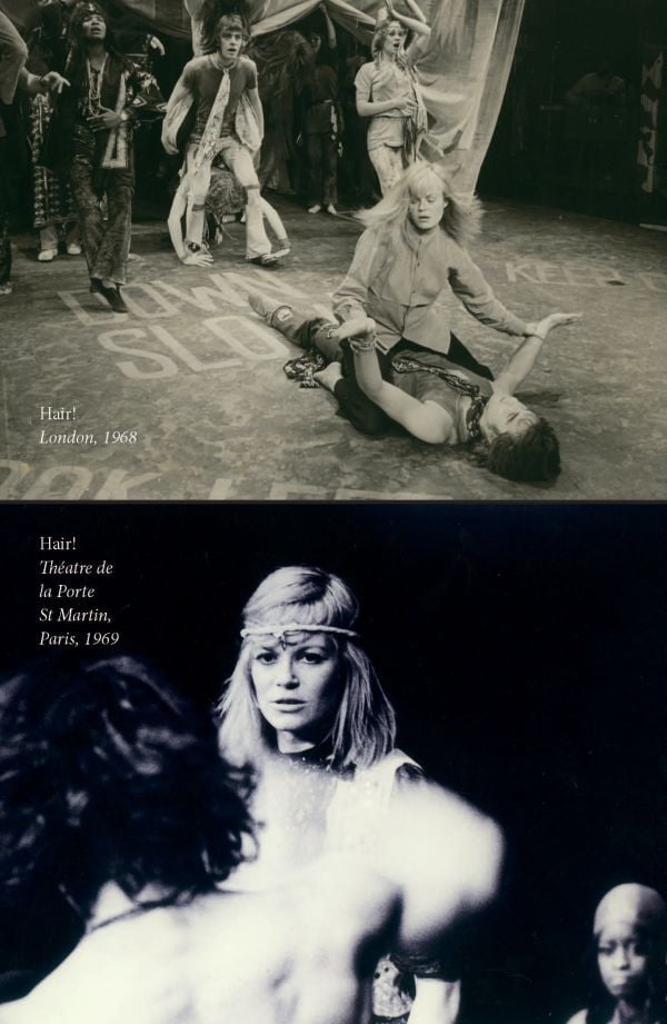 Book cover of The Real Rock Follies, The Great Girl Band Rip-Off of 1976, with Annabel Leventon, Gaye Brown and Diane Langton wearing silver dresses and platform shoes. Published by Pallas Athene.