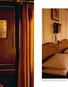 View of boat on the Nile from open wooden doors aboard the Steam Ship Sudan, on cover of 'A Cruise on the Nile, Or the Fabulous Story of Steam Ship Sudan', by Albin Michel.