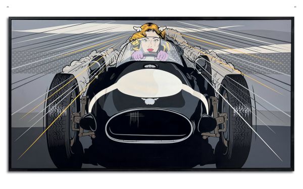 Book cover of D*Face, Impermanently Permanent, with a female wearing helmet with wings, sunglasses; a tear rolling from eye. Published by Albin Michel.