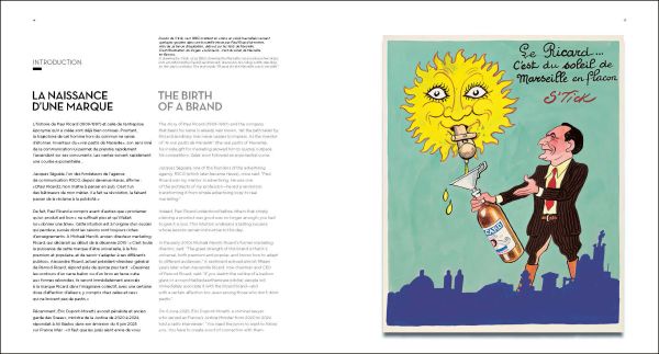 Book cover of Ricard: 90 Years of Iconic Objects; featuring a glass vessel, a ceramic jug, and ceramic ash tray. Published by Albin Michel.