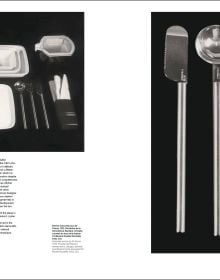 Illuminated curved wall light shape on navy cover of 'Michel Buffet', by Editions Norma.