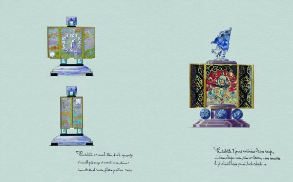 Lacloche frères diamond-encrusted bangle with rose stones, on cover of 'Lacloche Joaillers', by Editions Norma.