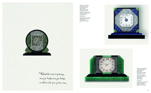 Lacloche frères diamond-encrusted bangle with rose stones, on cover of 'Lacloche Joaillers', by Editions Norma.