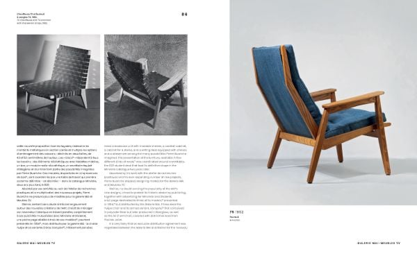 Black silhouette of tall adjustable lamp, on grey cover of 'Pierre Guariche', by Editions Norma.