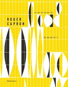 Yellow, white and black patterned cover of 'Roger Capron. Céramiste.', by Editions Norma.