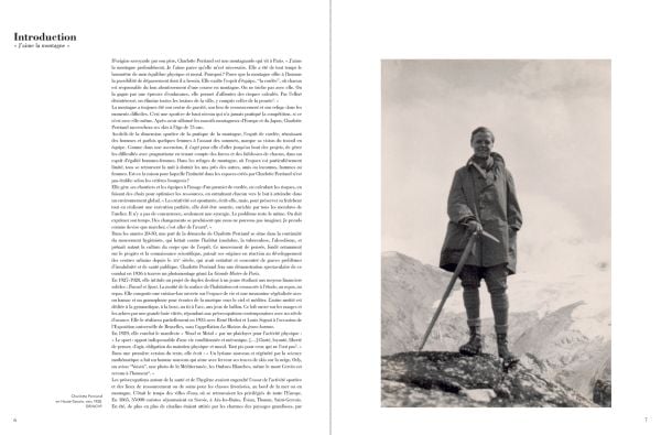 Book cover of Charlotte Perriand. Une architecte en montagne, with the architect's 1960's les arcs ski resort. Published by Editions Norma.