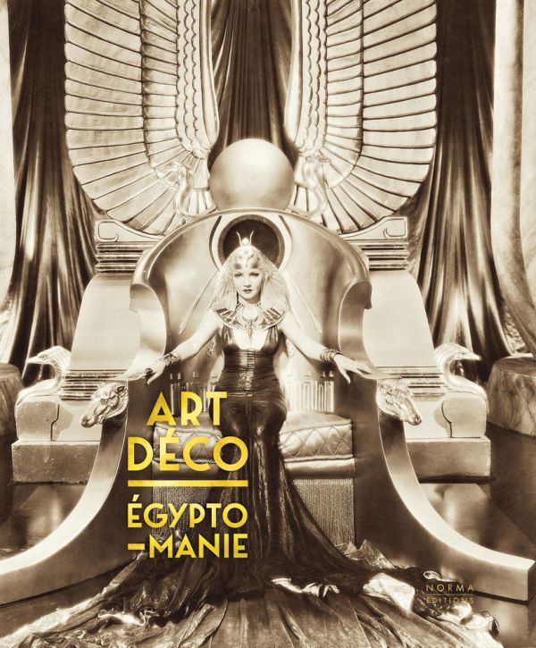 Book cover of Art Déco & Egyptomanie, featuring Claudette Colbert as Cleopatra. Published by Editions Norma.