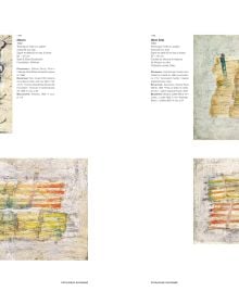 Book cover of Jean Fautrier, Critical Catalogue of Paintings, with an abstract painting in dark blue, beige and brown. Published by Editions Norma.