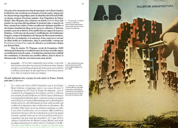 Burgundy cover of 'Ricardo Bofill, Les Années françaises/The French Years', by Editions Norma.