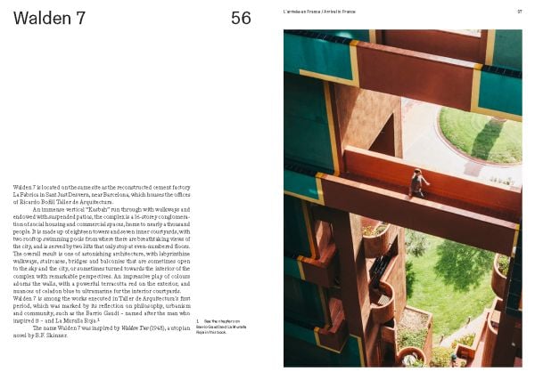 Burgundy cover of 'Ricardo Bofill, Les Années françaises/The French Years', by Editions Norma.