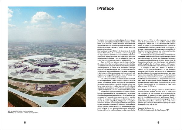 Book cover of Paul Andreu, with a large building with road underneath. Published by Editions Norma.