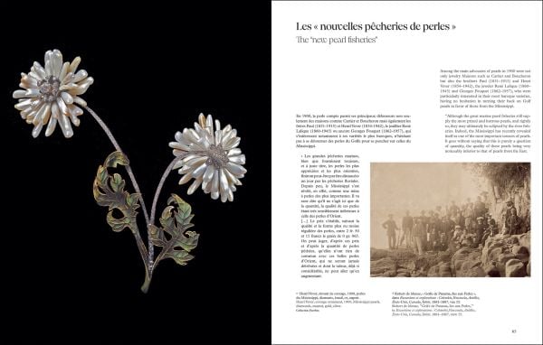 Book cover of Paris, City of Pearls: A Historical Heyday for Jewelry, with a necklace made of five lines of pearls. Published by Editions Norma.