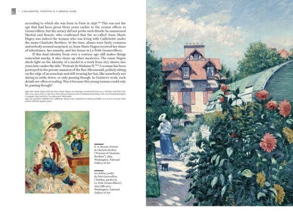 Book cover of Caillebotte: Painting is a Serious Game, with detail of painting titled Paris Street. Rainy Day, 1887, with figures holding umbrellas. Published by Editions Norma.