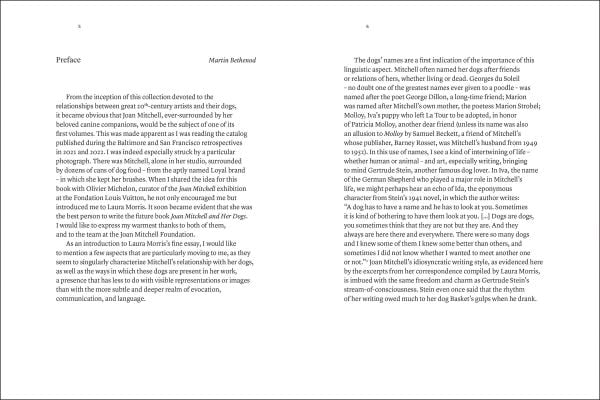 Book cover of Joan Mitchell and Her Dogs; featuring the artist with a poodle. Published by Editions Norma.