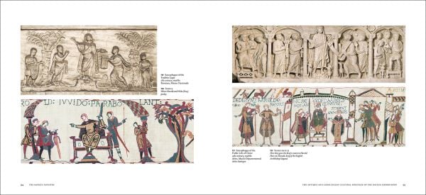 Book cover of The Bayeux Tapestry, with an embroidered battle ship and crew on the sea. Published by Citadelles & Mazenod.