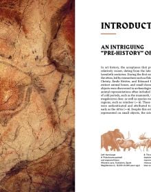 Book cover of Chauvet Cave: Humanity's First Great Masterpiece, with a prehistoric cave drawing of horses. Published by Citadelles & Mazenod.