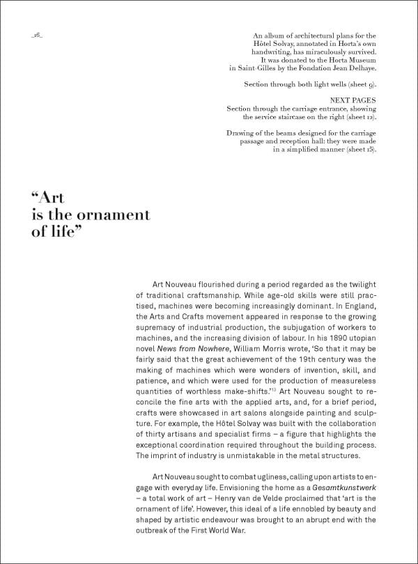 Book cover of The Hôtel Solvay: Victor Horta’s Art Nouveau Masterpiece; featuring the grand interior staircase. Published by Lannoo Publishers.